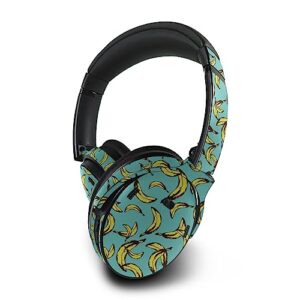 mightyskins skin compatible with bose quietcomfort 45 headphones - bananas | protective, durable, and unique vinyl decal wrap cover | easy to apply, remove, and change styles | made in the usa