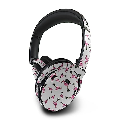 MightySkins Skin Compatible with Bose QuietComfort 45 Headphones - Cool Flamingo | Protective, Durable, and Unique Vinyl Decal wrap Cover | Easy to Apply, Remove, and Change Styles | Made in The USA