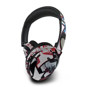 mightyskins skin compatible with bose quietcomfort 45 headphones graffiti mash up | protective, durable, and unique vinyl decal wrap cover | easy to apply | made in the usa