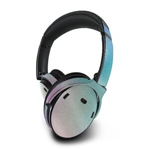 mightyskins glossy glitter skin compatible with bose quietcomfort 45 headphones - vivid fog | protective, durable high-gloss glitter finish | easy to apply, remove, and change styles | made in the usa