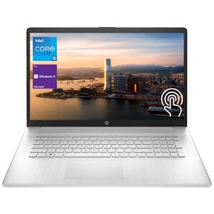 hp latest business professional laptop, 17.3" hd+ touchscreen, intel core i5-1235u, 32gb ram, 2tb ssd, webcam, hdmi, fp reader, backlit kb, wi-fi 6, windows 11 pro, silver