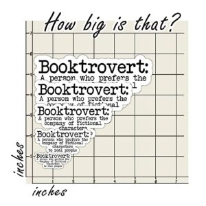 Miraki Booktrovert Definition Sticker, Book Lover Sticker, Book Club Sticker, Reading Sticker, Water Assitant Die-Cut Vinyl Bookish Decals for Laptop, Phone, Water Bottles, Kindle Sticker