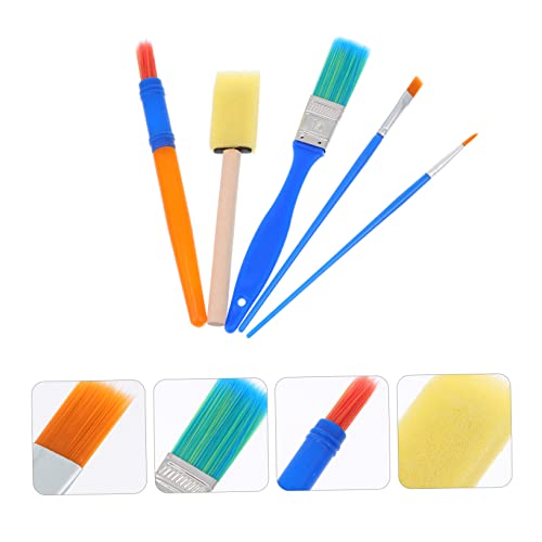 COHEALI 10pcs Sponge Brush Paint Sets Play Set Suit Watercolor Painting Brushes Coloring Tool Sets Painting Sponge Graffiti Brush Painting Brush Round Head The Brush