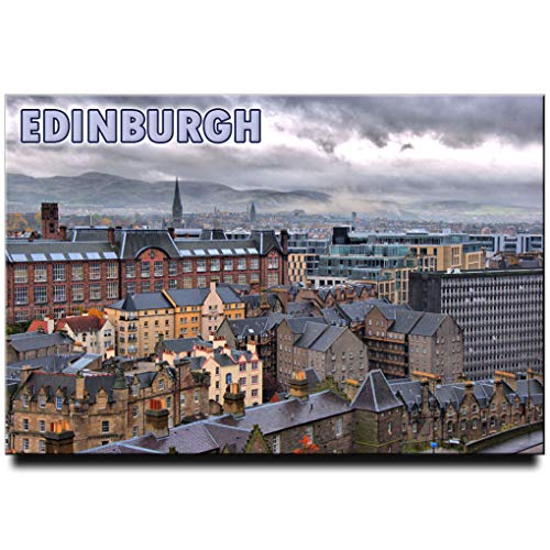 Edinburgh Fridge Magnet Scotland Travel Souvenir Design Based on Photo by Hansueli Krapf, License CC-by-SA 3.0