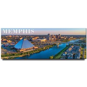 Memphis Panoramic Fridge Magnet Tennessee Refrigerator Door Photo Magnet Travel Souvenir