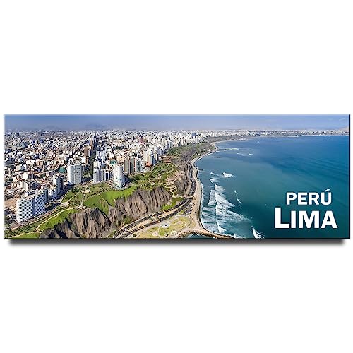 Lima Panoramic Fridge Magnet Peru Refrigerator Door Photo Magnet Travel Souvenir