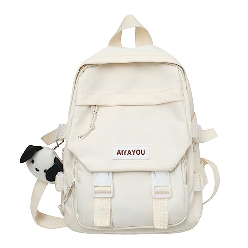 MIFJNF Mini Backpack Cute Mini Backpacks Cute Backpack Aesthetic Backpack Kawaii Backpack for School with Kawaii Accessories (White)