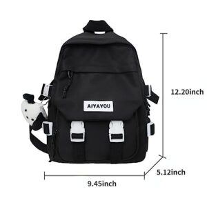 MIFJNF Mini Backpack Cute Mini Backpacks Cute Backpack Aesthetic Backpack Kawaii Backpack for School with Kawaii Accessories (White)