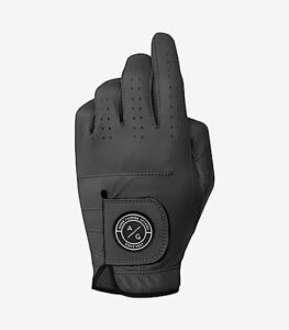 asher men's premium charcoal golf glove medium -(goes on left hand)