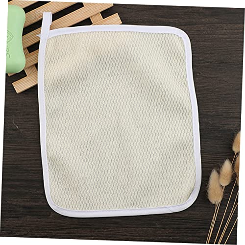 Exfoliating Bath Cloth 6pcs Body Towels Bath Loofah Facial Towel Bath Scrub Dual-Sided Exfoliating Skin Towel Beige Clothing Washcloth Scrubber Horny Scrub Bar Soft Bath Towels