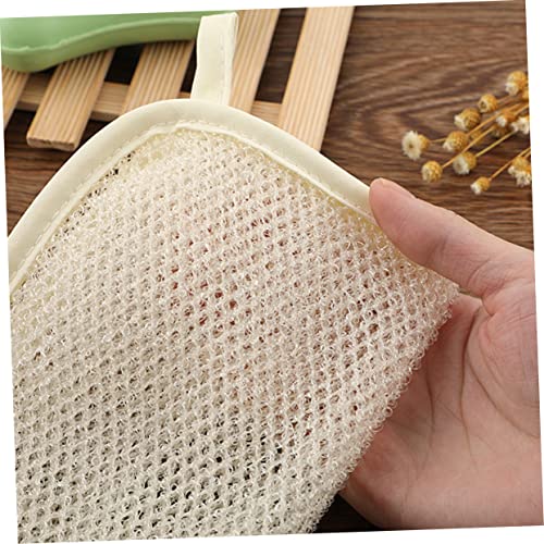 Exfoliating Bath Cloth 6pcs Body Towels Bath Loofah Facial Towel Bath Scrub Dual-Sided Exfoliating Skin Towel Beige Clothing Washcloth Scrubber Horny Scrub Bar Soft Bath Towels