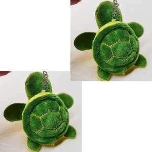 rosojodg 2pcs cute plush sea turtle mini tortoise plush toy stuffed animal toy keychain pendant cartoon plush doll for birthday gift bag accessories