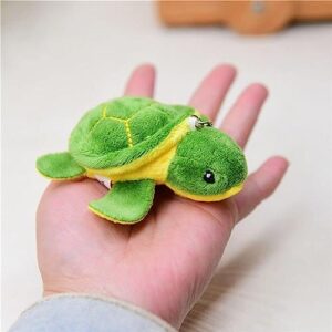 Rosojodg 2pcs Cute Plush Sea Turtle Mini Tortoise Plush Toy Stuffed Animal Toy Keychain Pendant Cartoon Plush Doll for Birthday Gift Bag Accessories