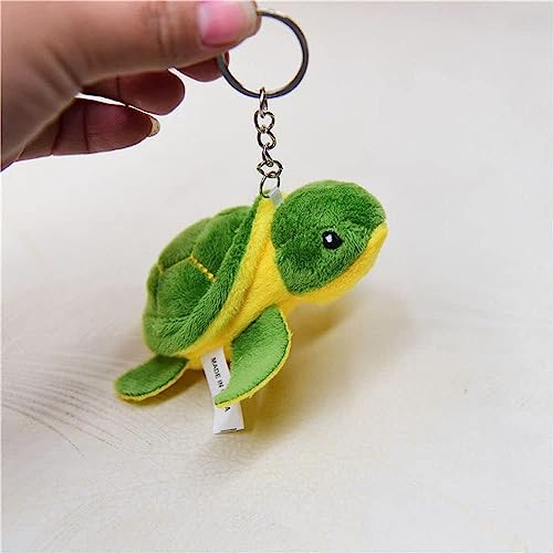 Rosojodg 2pcs Cute Plush Sea Turtle Mini Tortoise Plush Toy Stuffed Animal Toy Keychain Pendant Cartoon Plush Doll for Birthday Gift Bag Accessories