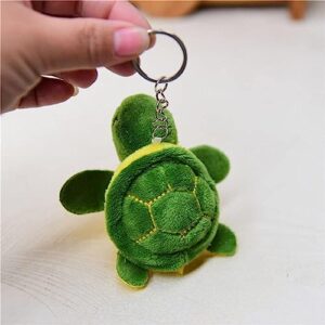 Rosojodg 2pcs Cute Plush Sea Turtle Mini Tortoise Plush Toy Stuffed Animal Toy Keychain Pendant Cartoon Plush Doll for Birthday Gift Bag Accessories