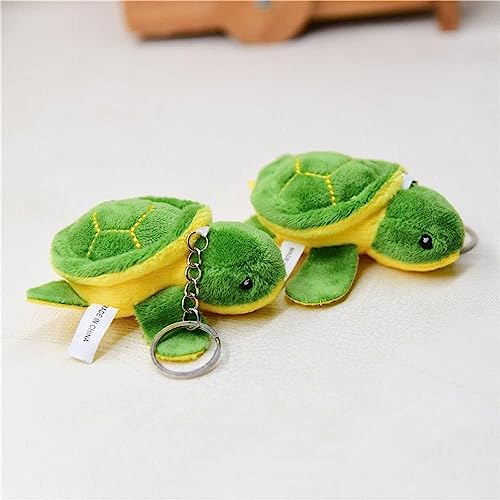 Rosojodg 2pcs Cute Plush Sea Turtle Mini Tortoise Plush Toy Stuffed Animal Toy Keychain Pendant Cartoon Plush Doll for Birthday Gift Bag Accessories