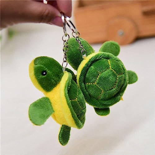 Rosojodg 2pcs Cute Plush Sea Turtle Mini Tortoise Plush Toy Stuffed Animal Toy Keychain Pendant Cartoon Plush Doll for Birthday Gift Bag Accessories