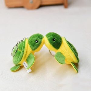 Rosojodg 2pcs Cute Plush Sea Turtle Mini Tortoise Plush Toy Stuffed Animal Toy Keychain Pendant Cartoon Plush Doll for Birthday Gift Bag Accessories