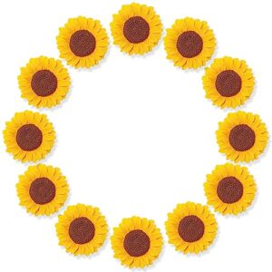 cute sunflower fridge magnet for adult, funny refrigerator decorative magnets for kitchen, locker and office whiteboard (sunflower x 12 pcs)