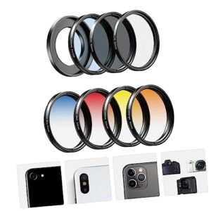 Mikikit 1 Set Mobile Phone Lens Set Smartphone Phones Photo Beautify Lens Practical Photo Filters Camera Wide Angle Lens Full-Color Lens Phone Filter Lens Photo Lens for Phones Clip-on