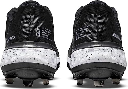 Nike Alpha Huarache Elite 3 Low CK0746-010 Black-White Men's Metal Baseball Cleat 7 US