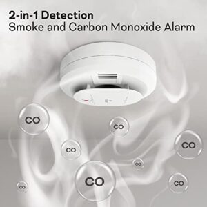 Kidde Smoke & Carbon Monoxide Detector, AA Battery Powered & Smoke Detector, Hardwired Smoke Alarm with Battery Backup, Front-Load Battery Door, Test-Silence Button, White