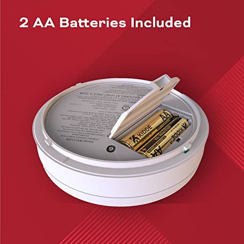 Kidde Smoke & Carbon Monoxide Detector, AA Battery Powered & Smoke Detector, Hardwired Smoke Alarm with Battery Backup, Front-Load Battery Door, Test-Silence Button, White