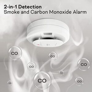 Kidde Smoke & Carbon Monoxide Detector, AA Battery Powered, LED Warning Light Indicators & Fire Extinguisher for Home, 1-A:10-B:C, Dry Chemical Extinguisher, Red, Mounting Bracket Included