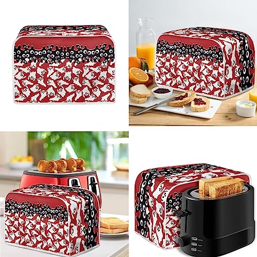 Psesaysky Halloween Ghosts Toaster Covers Dust Covers Fit 2 Slice Toaster Small Appliance Covers to Keep Clean & Safe for Kitchen Anti Fingerprint Blender Cover