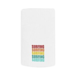surfing summer beach vacation colorful kitchen towels and dishcloths 16×24 inch,surfing hand towel dish towel tea towel for coastal beach house kitchen decor,gifts for sports lovers,surfer gifts