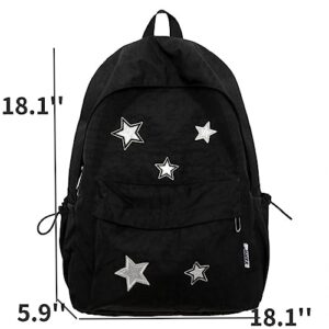 ZHSteveG Cute Backpack Star Large Capacity Kawaii Aesthetic Backpack Cute Mochilas Daypacks (green)