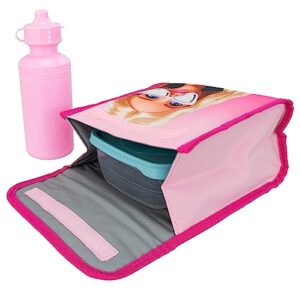 Barbie Backpack 4 Piece Set | Girls School Bag Set | Girls Backpack, Lunch Bag, Water Bottle and Pencil Case Set | Childrens Backpack | Pink