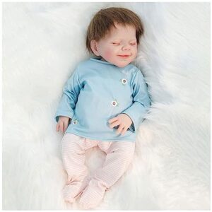 sgtd reborn baby doll, 18 inch silicone babies girl, handmade lifelike real life baby dolls, best birthday gift for 3+ girls,d