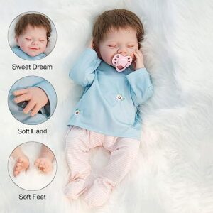 SGTD Reborn Baby Doll, 18 Inch Silicone Babies Girl, Handmade Lifelike Real Life Baby Dolls, Best Birthday Gift for 3+ Girls,D