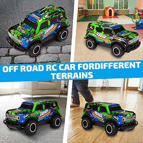 Remote Control Car, 1/24 Scale Light Up Racing Car Toys, RC Car for Kids with Cool Led Lights, Hobby RC Cars Toys Birthday Gifts for 3 4 5 6 7 8 Year Old Boys Girls