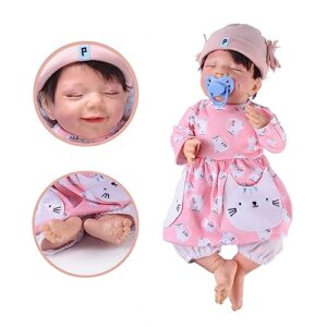 SGTD Reborn Baby Dolls Silicone Full Body, 18 Inch Full Body Silicone Baby Dolls, Handmade Lifelike Best Reborn Dolls, The Best Gift for The Accompany,C