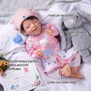 SGTD Reborn Baby Dolls Silicone Full Body, 18 Inch Full Body Silicone Baby Dolls, Handmade Lifelike Best Reborn Dolls, The Best Gift for The Accompany,C