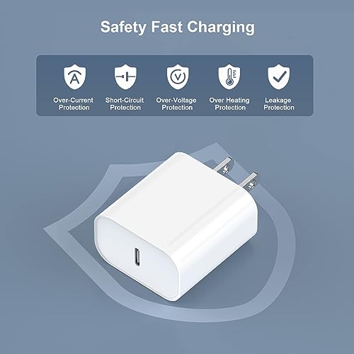 3 Pack [Apple MFi Certified] iPhone 14 13 Fast Charger, PD 20W USB C Wall Charger Power Adapter with 3 Pack 10FT Long Type C to Lightning Cable Compatible for iPhone 14 13 12 11 Pro Max XS XR X 8 iPad