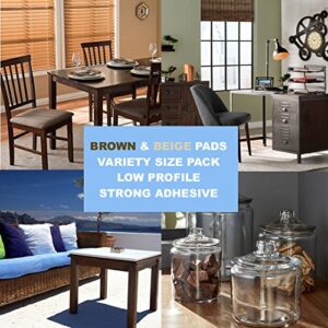 165 Piece Two Colors - Variety Size Furniture Felt Pads. Self Adhesive Pads with Transparent Noise Reduction Bumpers. Floor Protectors for Hardwood & Laminate Flooring-165 Piece