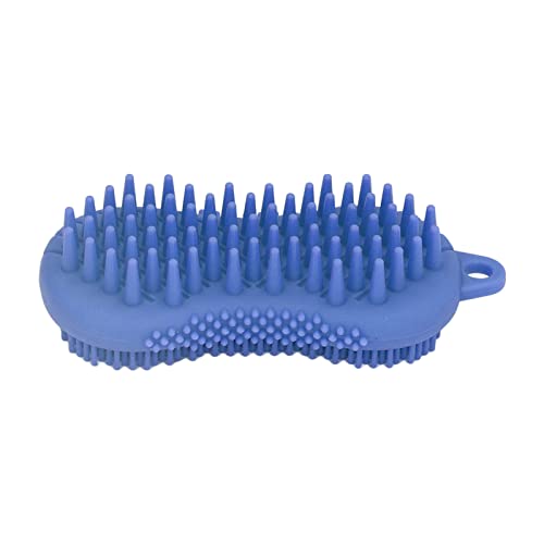 Silicone Body Scrubber Scrub Bath Double Sided Massage Brush Shampoo Bather Bath Brush Brush Tool Household Brush Scrubby Silicon Body Scrubber Washing Scrubbing Double Side Shower Body Sprays (Blue)