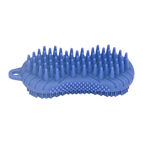 Silicone Body Scrubber Scrub Bath Double Sided Massage Brush Shampoo Bather Bath Brush Brush Tool Household Brush Scrubby Silicon Body Scrubber Washing Scrubbing Double Side Shower Body Sprays (Blue)