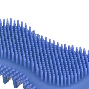 Silicone Body Scrubber Scrub Bath Double Sided Massage Brush Shampoo Bather Bath Brush Brush Tool Household Brush Scrubby Silicon Body Scrubber Washing Scrubbing Double Side Shower Body Sprays (Blue)