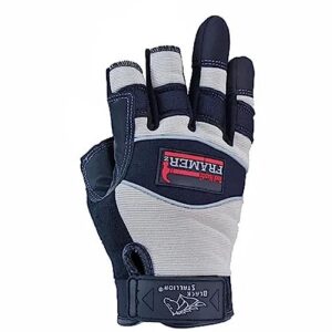 gloves tool hands framers reinforced snug-fitting work, size medium,98f-md (1 pair)