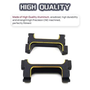 HOPLEX RC Bumper Mount Aluminum Alloy Front&Rear Bumper Mounts Set for Traxxas TRX4M Upgrade Parts 1/18 RC Crawler Car(Black Gold)