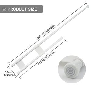 2 Sets Double Rv Refrigerator Bar Adjustable Spring Tension Fridge Rod Rv Refrigerator Accessories, Holds Food and Drinks in Place During Travel, Prevents Messy Spills, 15.8-27.6 Inch, White
