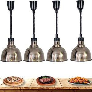 Buffet Heat Lamps, Food Heating Lamp, Lights Buffet Server Food Warmer Metal Chandelier Telescopic Metal Food Heat Light Hanging Chandelier Buffet Light for Home Kitchen Hotel