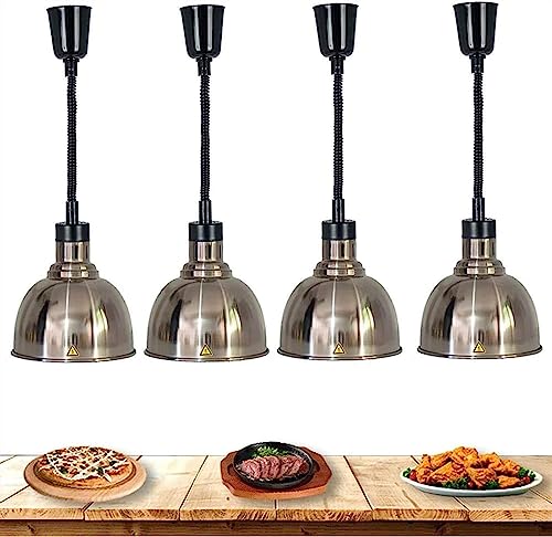 Buffet Heat Lamps, Food Heating Lamp, Lights Buffet Server Food Warmer Metal Chandelier Telescopic Metal Food Heat Light Hanging Chandelier Buffet Light for Home Kitchen Hotel