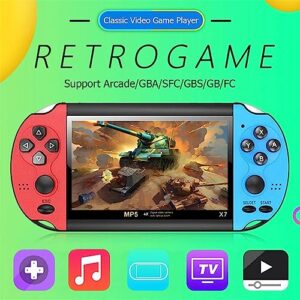 Handheld Game Console, Retro Game Console Built-in 10000+ Classic Games, 4.1-inch TFT LCD Screen, 10 Emulators, Handheld Emulator Console Support TV Output Video Music eBook