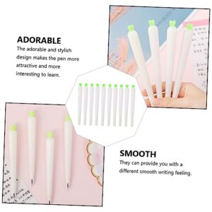 NUOBESTY 10pcs Black Gel Pen Cartoon Carrot Pen Cute Carrot Ink Pen Lovely Ballpoint Pen Black Ink Pens Stylus for Ball Point Pens Black Multi-function Handwriting Pens Pens Work