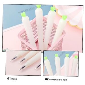 NUOBESTY 10pcs Black Gel Pen Cartoon Carrot Pen Cute Carrot Ink Pen Lovely Ballpoint Pen Black Ink Pens Stylus for Ball Point Pens Black Multi-function Handwriting Pens Pens Work